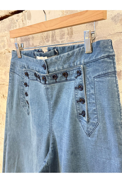 Flared Sailor Pant - Medium Wash