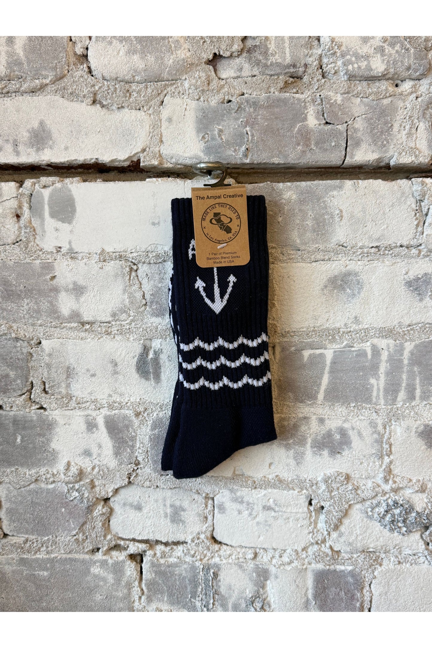 Navy Aloha Sock