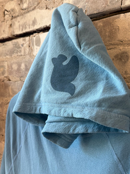 Women's Blue fluffy cloud hoodie from Freecity, BASICGOODNESS LT Terry Fluff Hoodie with soft, cozy terry fabric and relaxed fit.