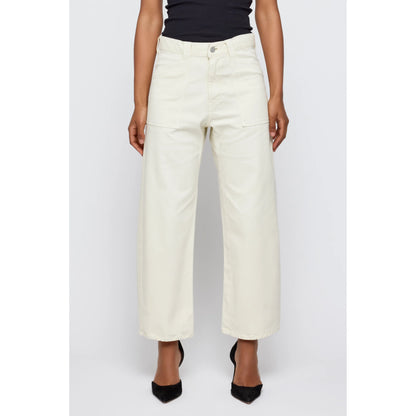 Moussy Pomonok Gusset Cargo - Ivory Antique White