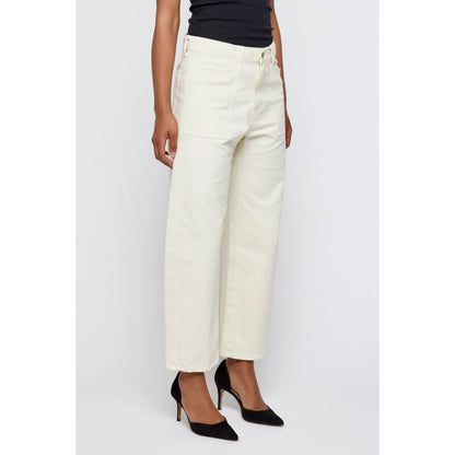 Moussy Pomonok Gusset Cargo - Ivory Antique White
