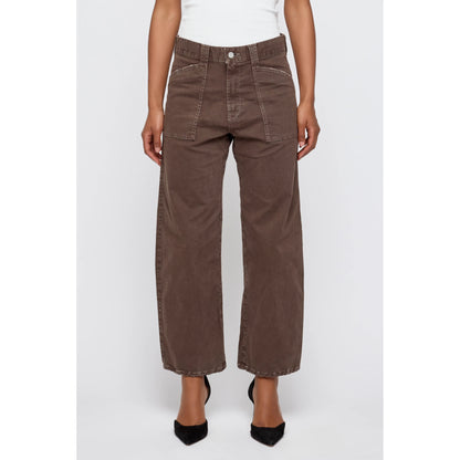 Moussy Pomonok Gusset Cargo - Brown Dark Olive Green