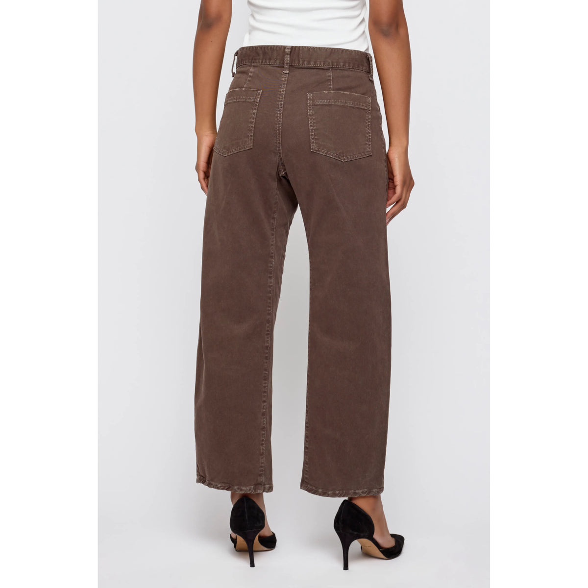 Moussy Pomonok Gusset Cargo - Brown Dark Olive Green