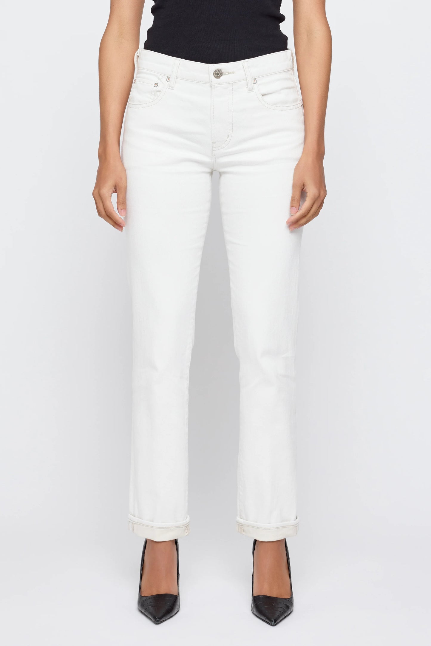 Keane Slim Straight Jean - White - DUNE + SALT