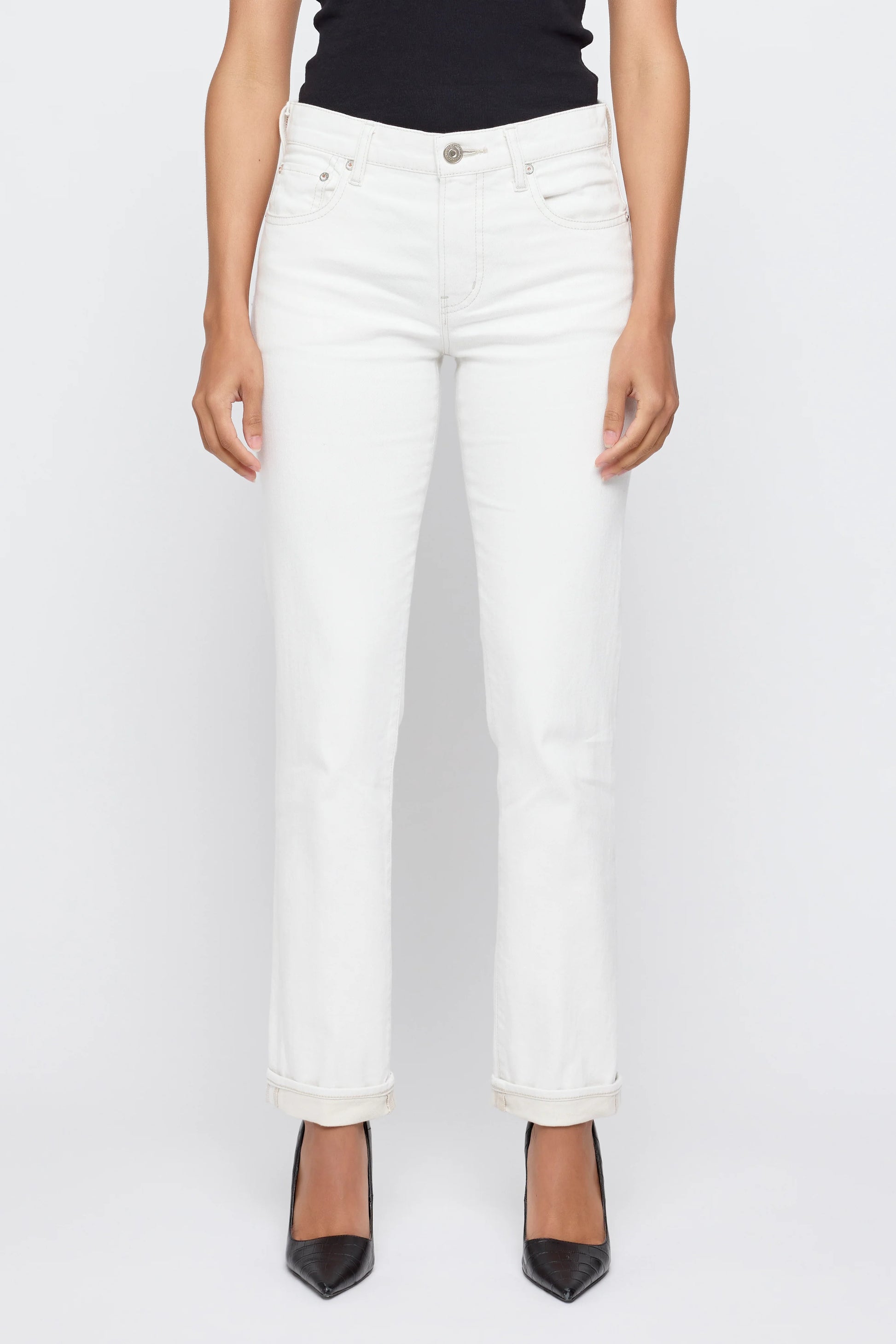 Keane Slim Straight Jean - White - DUNE + SALT