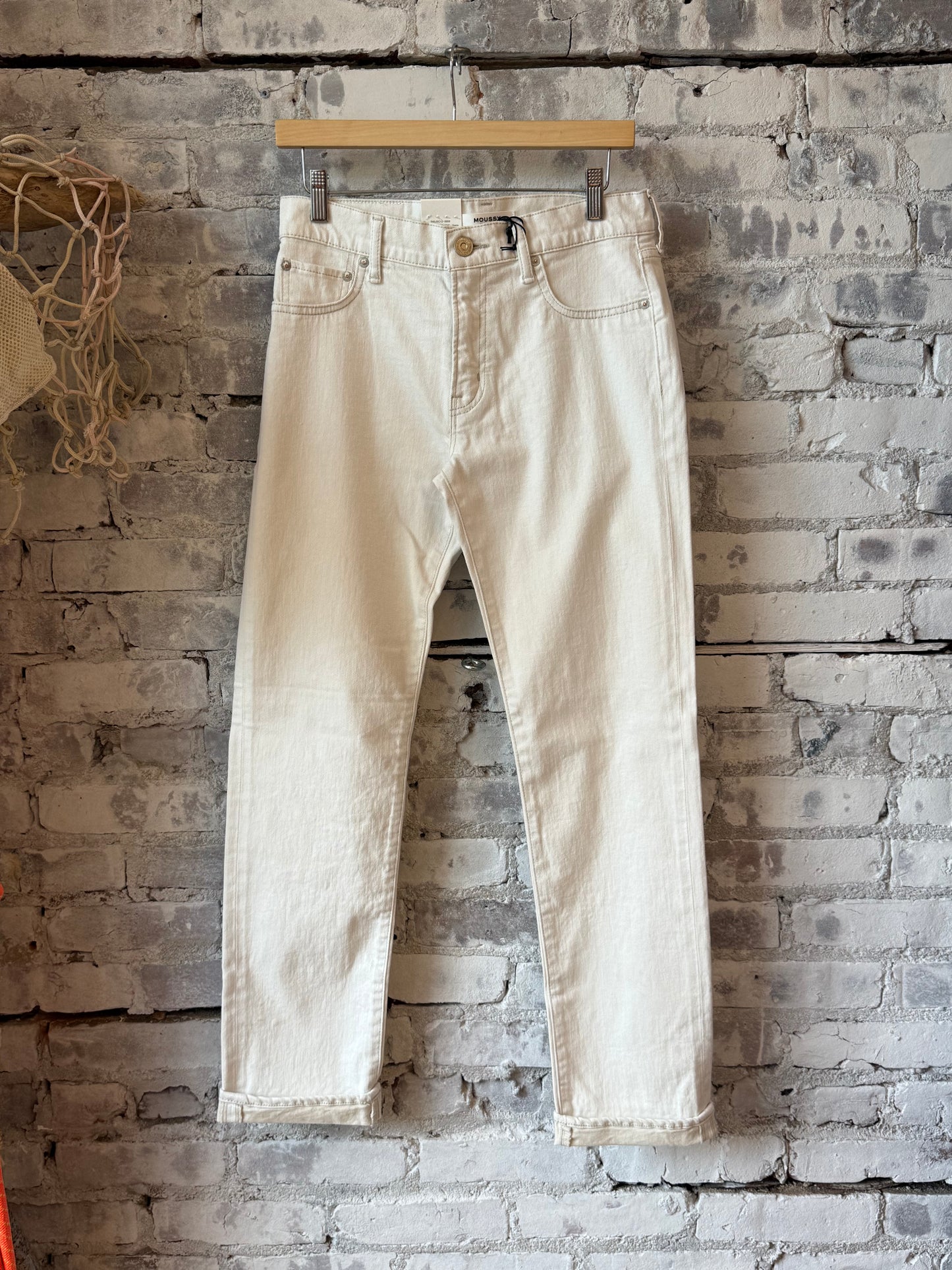 Keane Slim Straight Jean - White - DUNE + SALT