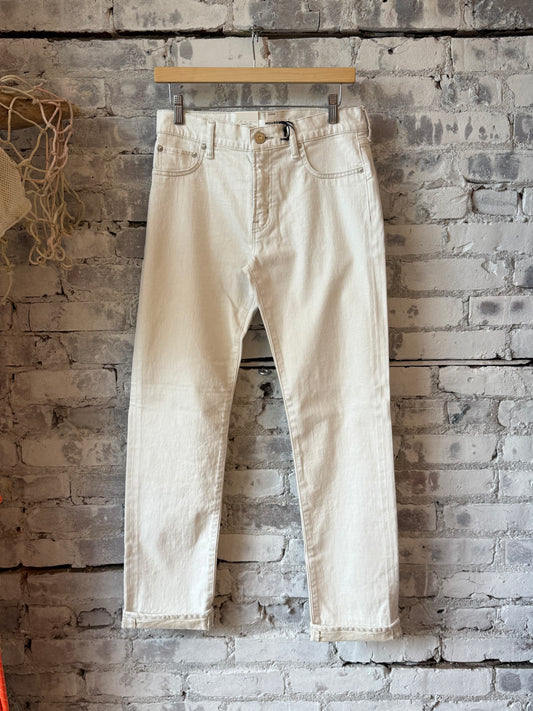 Keane Slim Straight Jean - White