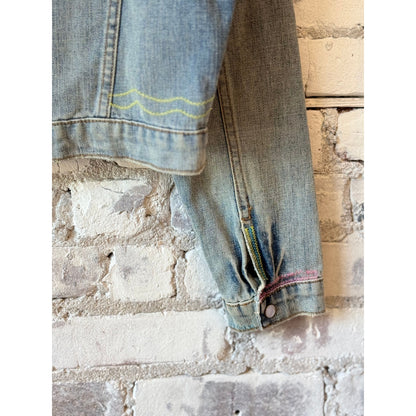 MONOSTERO The Caravan Trucker - Light Wash Light Gray