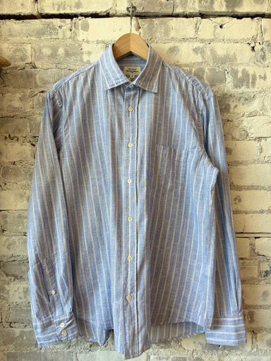 Paul Striped Woven Shirt - Navy/White Multi