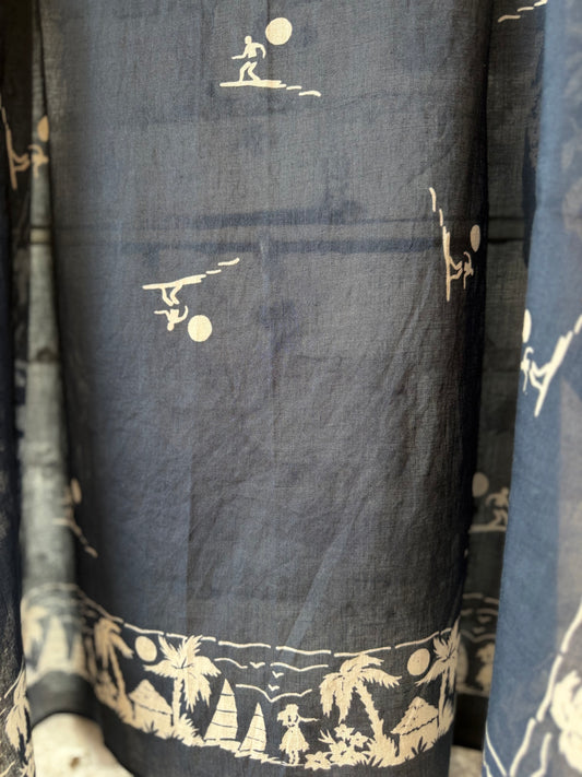 Hartford Women's Bandana Surfer Woven Scarf - Indigo Dim Gray