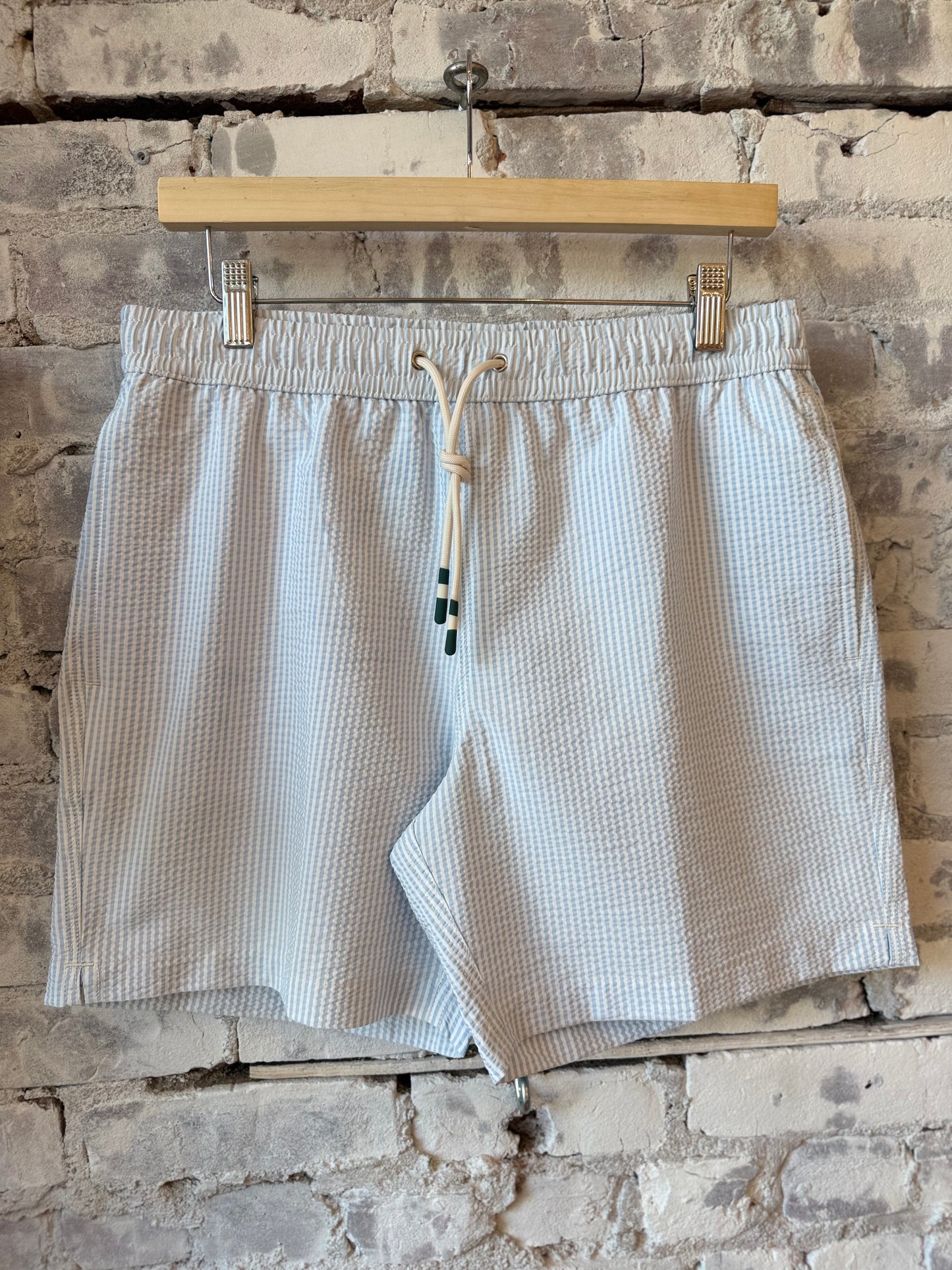 Seersucker Woven Swimshort - Sky