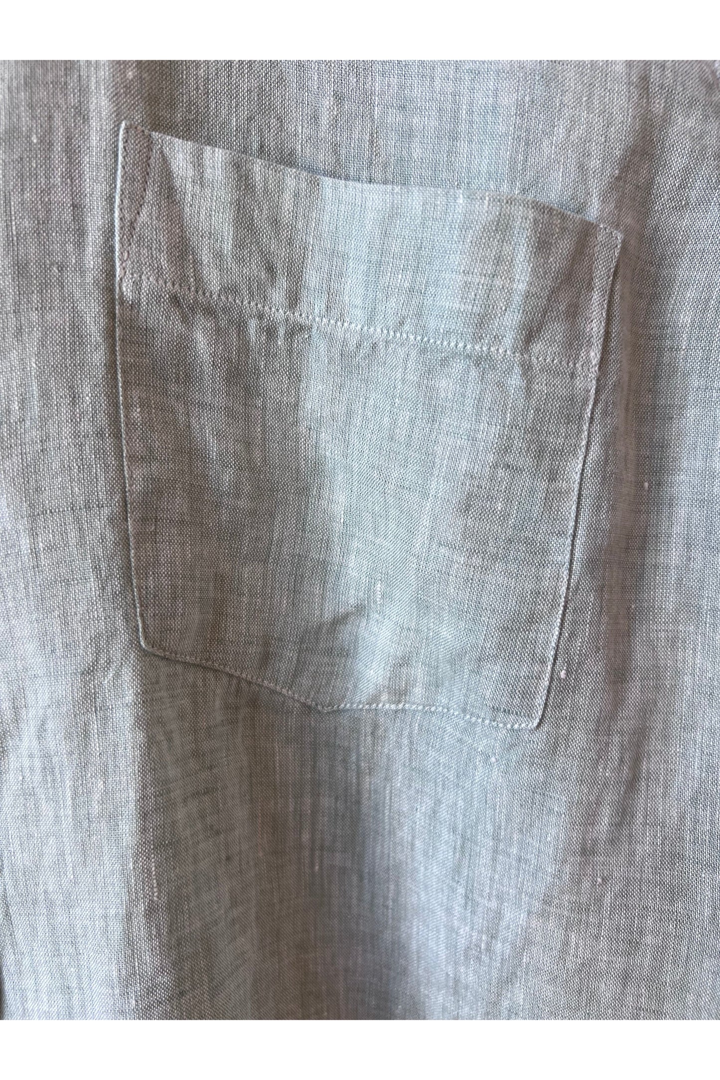 Paul Linen Chambray Shirt - Green - DUNE + SALT