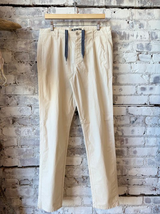 Poplin Chino Trousers - Stone - DUNE + SALT
