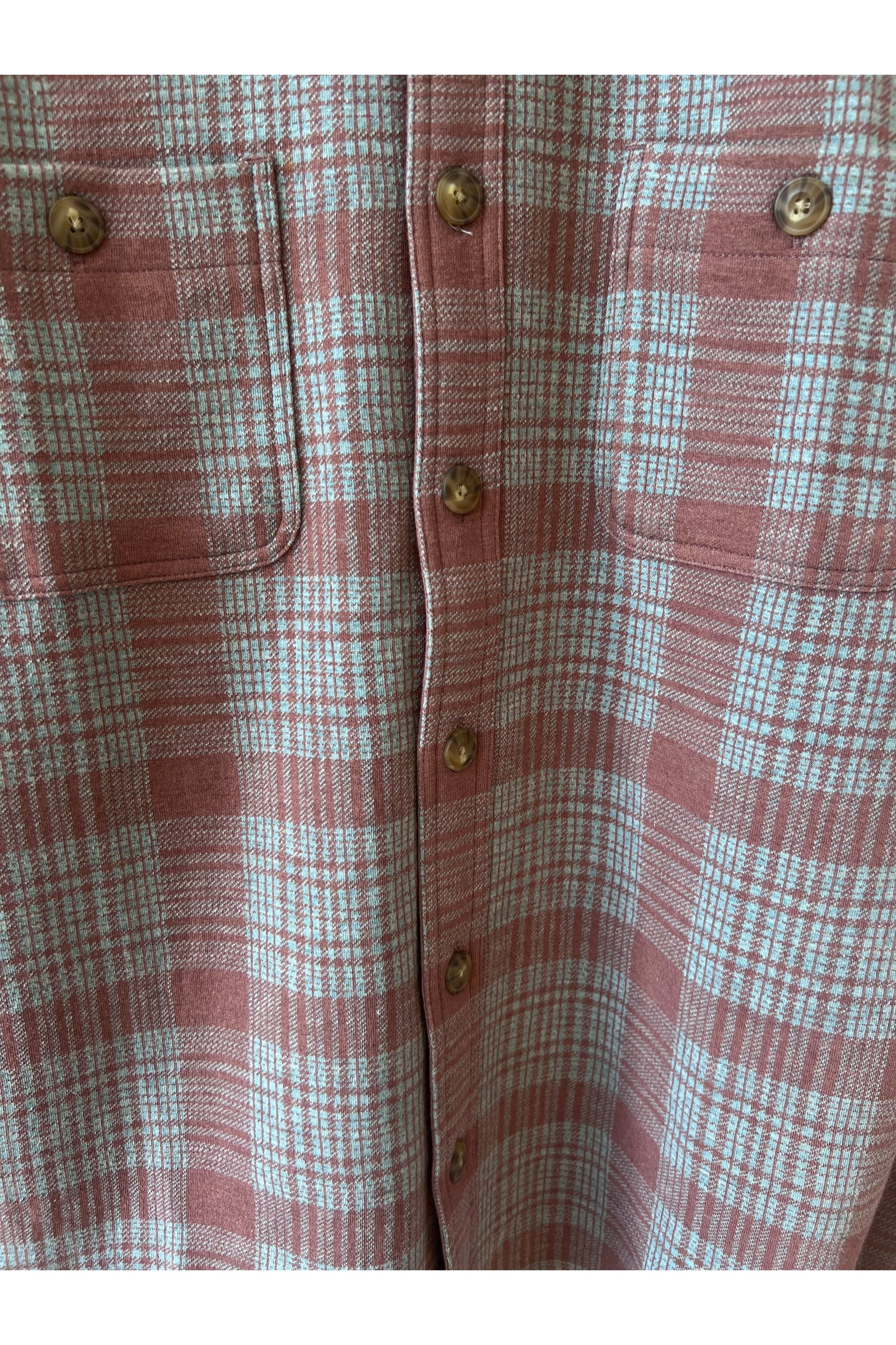 Pacifica Stretch Twill Shirt - Marsala Plaid - DUNE + SALT