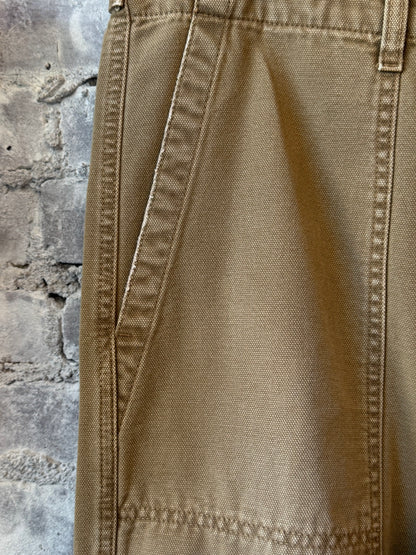 Miner Fatigue Canvas Pants by Presidents in khaki, featuring durable fabric and classic cargo style for rugged workwear.