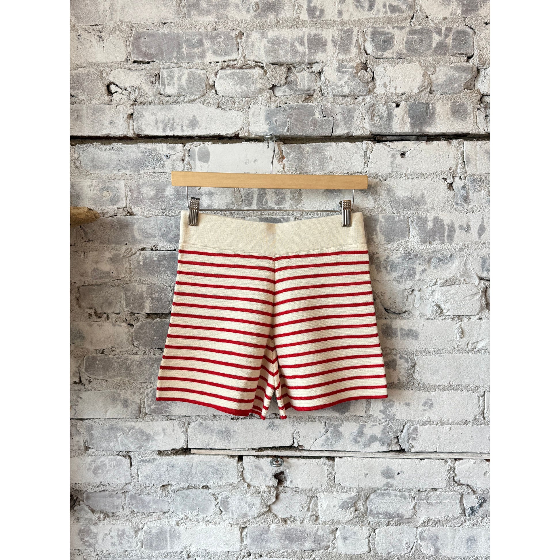 Lea Stripe Short - Ivory/Rosso - DUNE + SALT