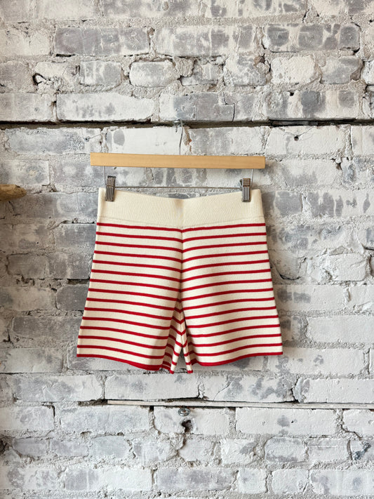 Lea Stripe Short - Ivory/Rosso - DUNE + SALT