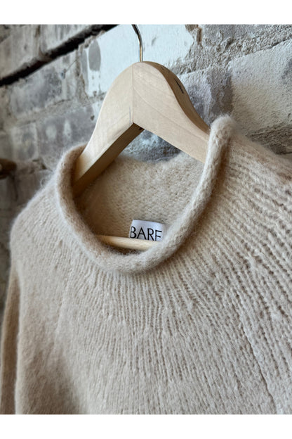 Handloom Rollneck Sweater - Cream - DUNE + SALT