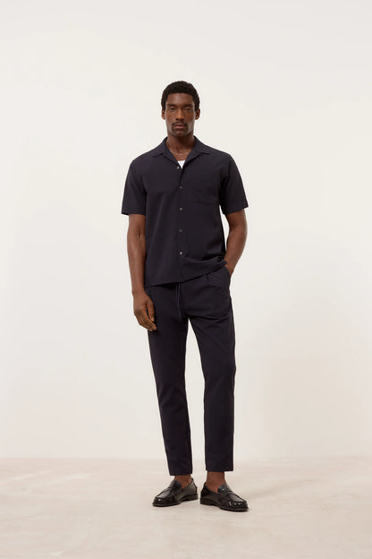 Vigo Seersucker Regular Shirt - Dark Night