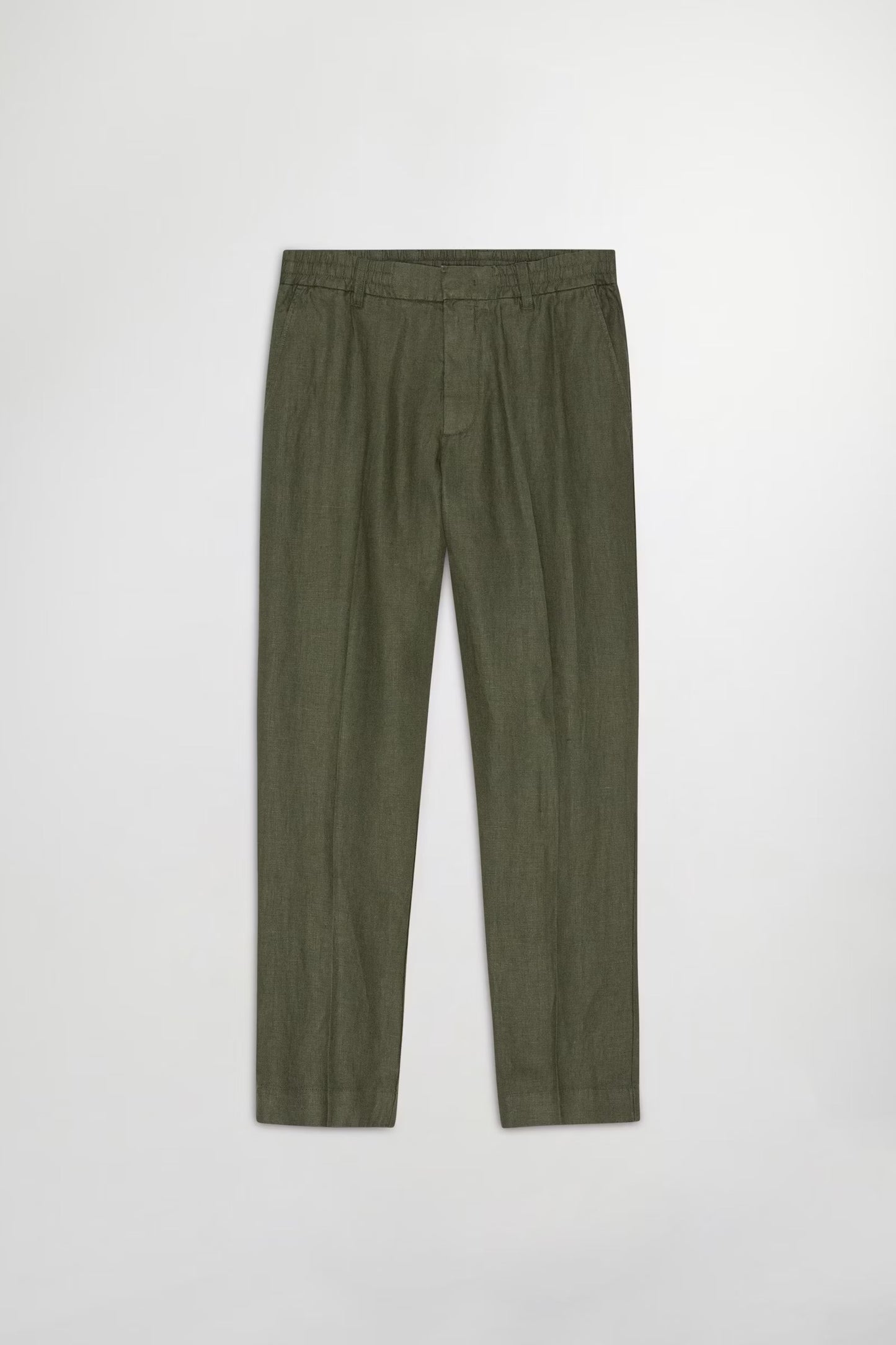Billie Drawstring Linen Pant - Croc Green - DUNE + SALT