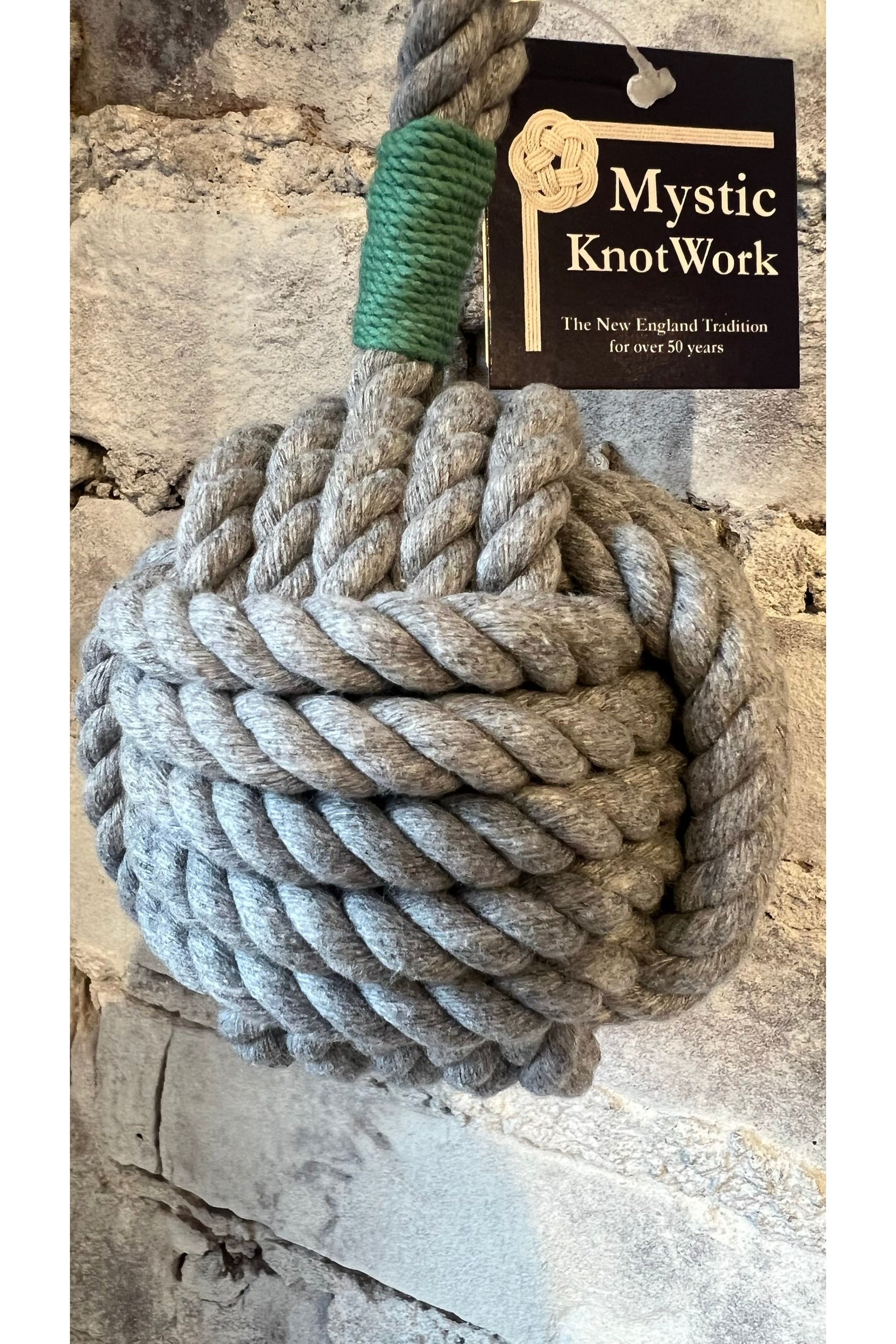 Large Monkey Fist Rope Dog Toy - Gray/Green - DUNE + SALT