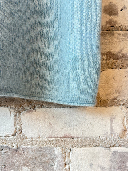 Cashmere Silk SS Crewneck - Bleu Calanques - DUNE + SALT