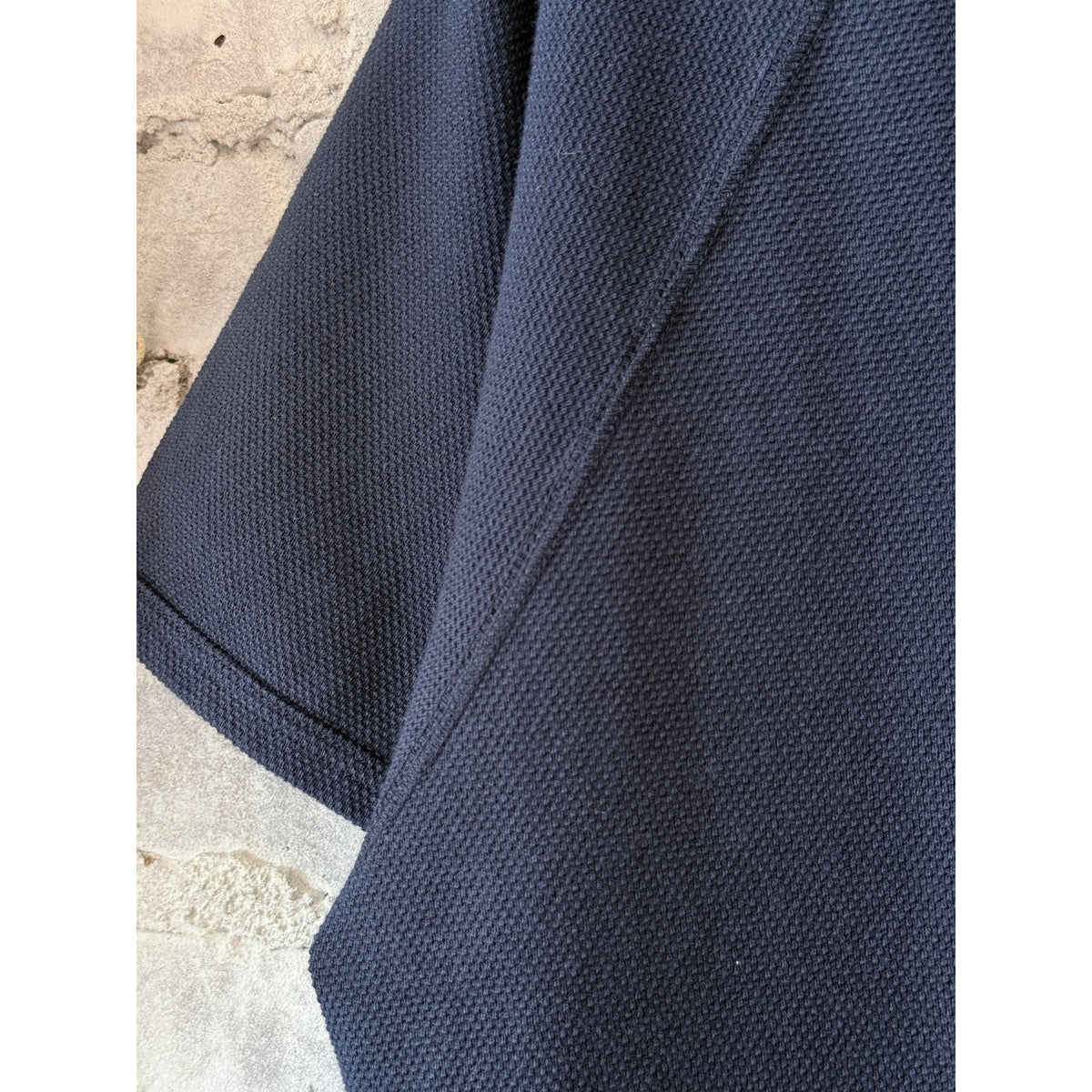 Kepani Raffy Pique Knit Polo Shirt - Navy Dark Slate Gray