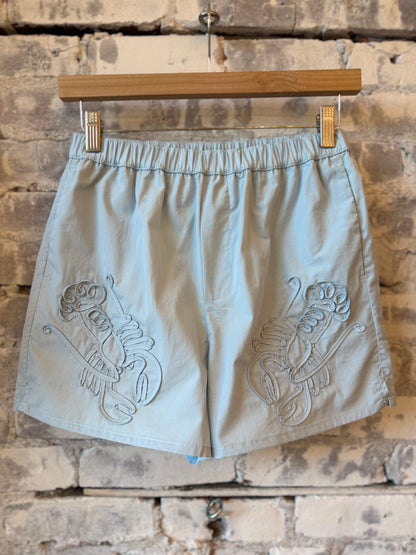 Relaxed Cotton Shorts – Dove Blue