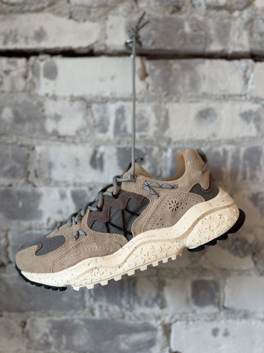 Flower Mountain Yamabushi Man Suede/Nylon Sneaker – Light Grey Light Slate Gray