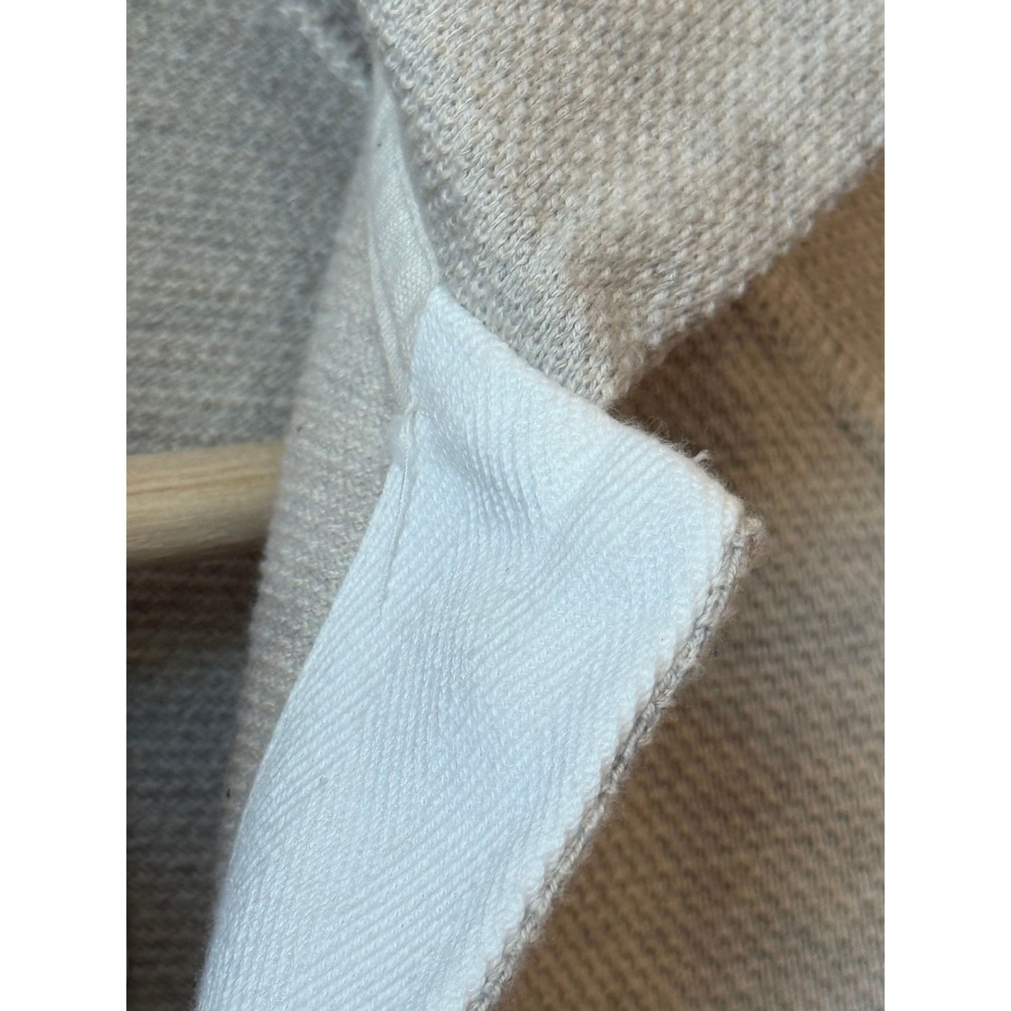 Kepani Raffy Pique Knit Polo Shirt - Oatmeal Light Steel Blue