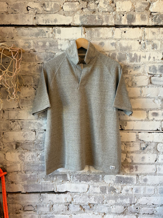 Kepani Raffy Pique Knit Polo Shirt - Lt Gray Gray
