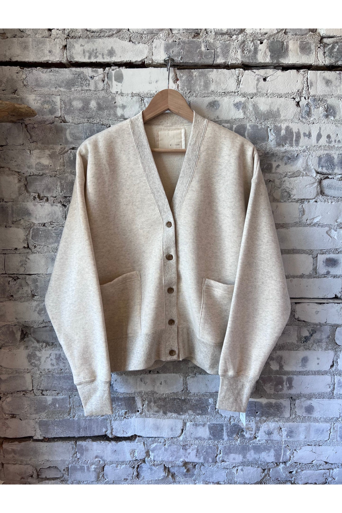 Cotton Tencel Brushed Fleece Cardigan - Oat - DUNE + SALT