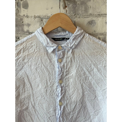 Washed Cotton Crinkle Classic Shirt – Light Blue - DUNE + SALT