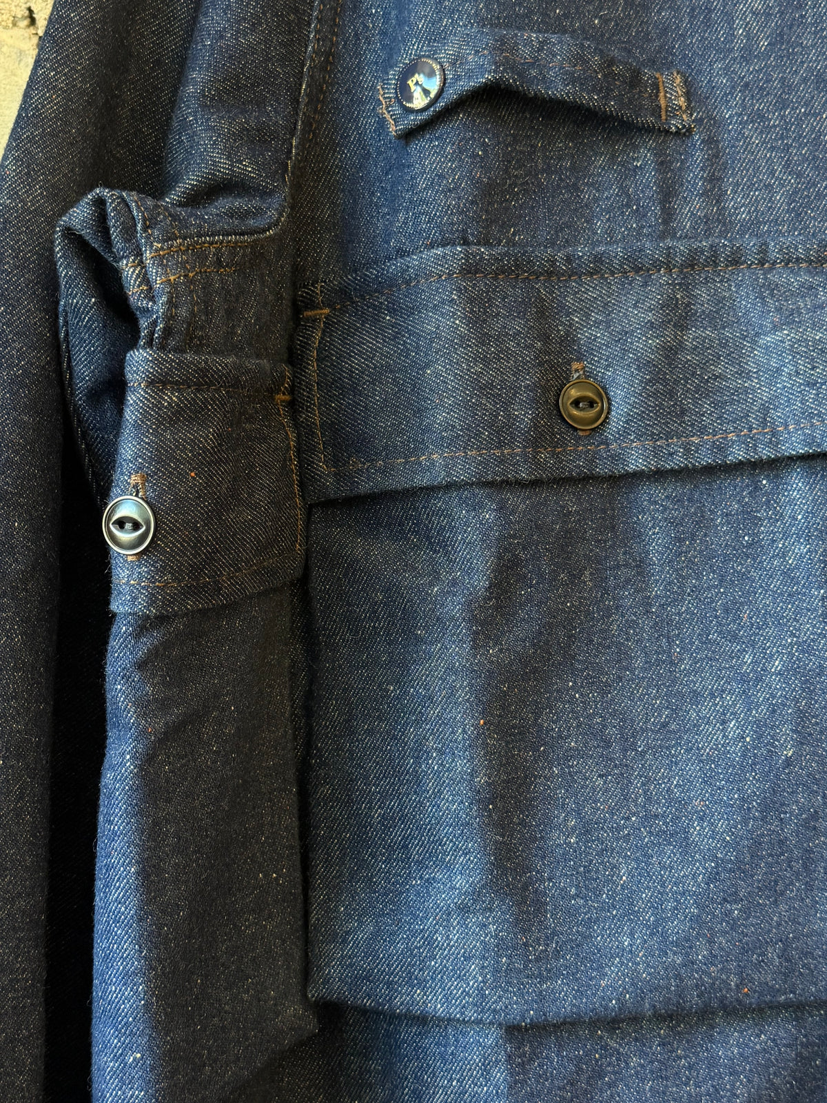 Presidents Camping Cotton/Wool Shirt - Denim Dark Slate Gray