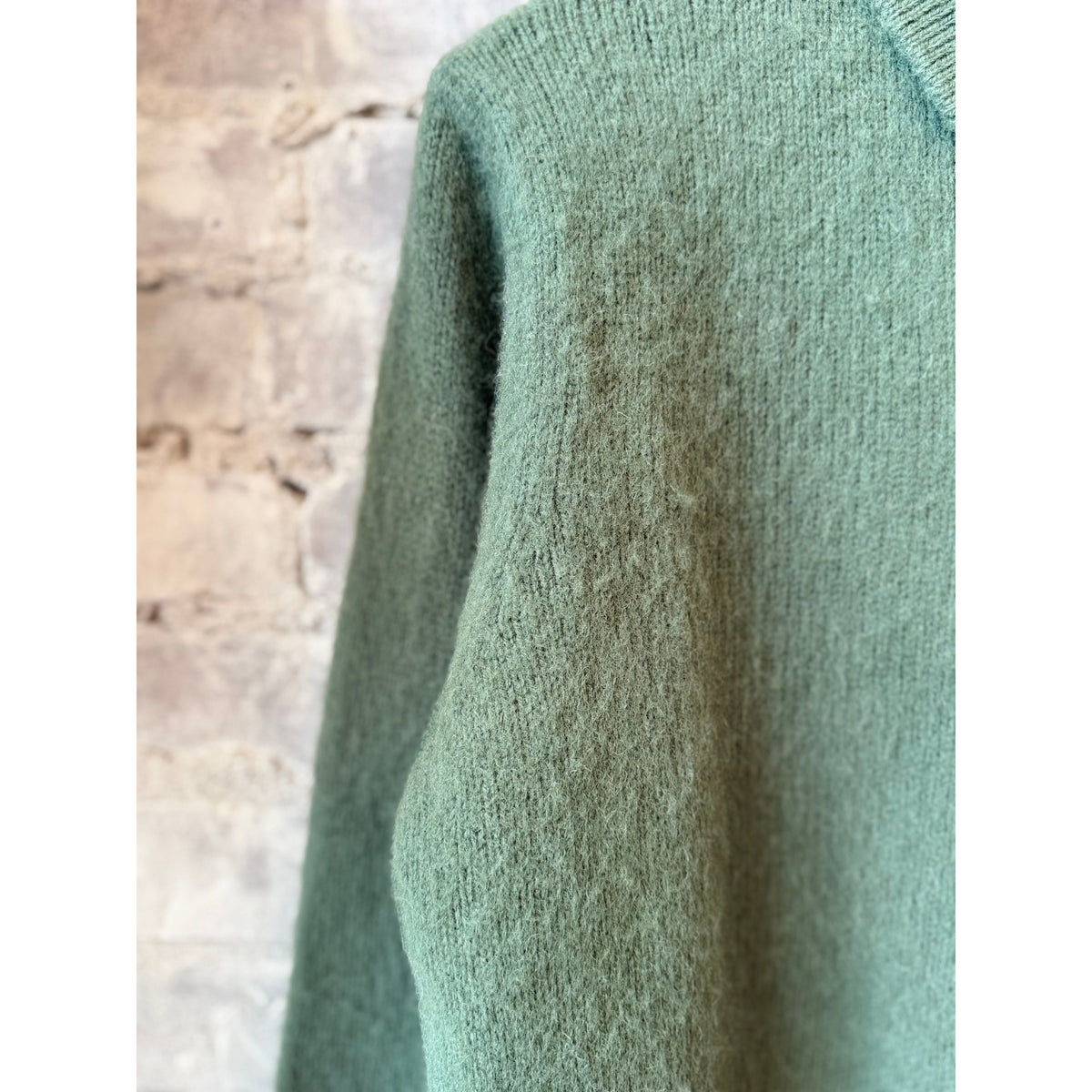 Aspesi LS Knit Polo - Sage Green Dark Sea Green