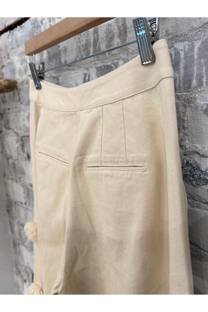 Pom Pom Trouser - Custard