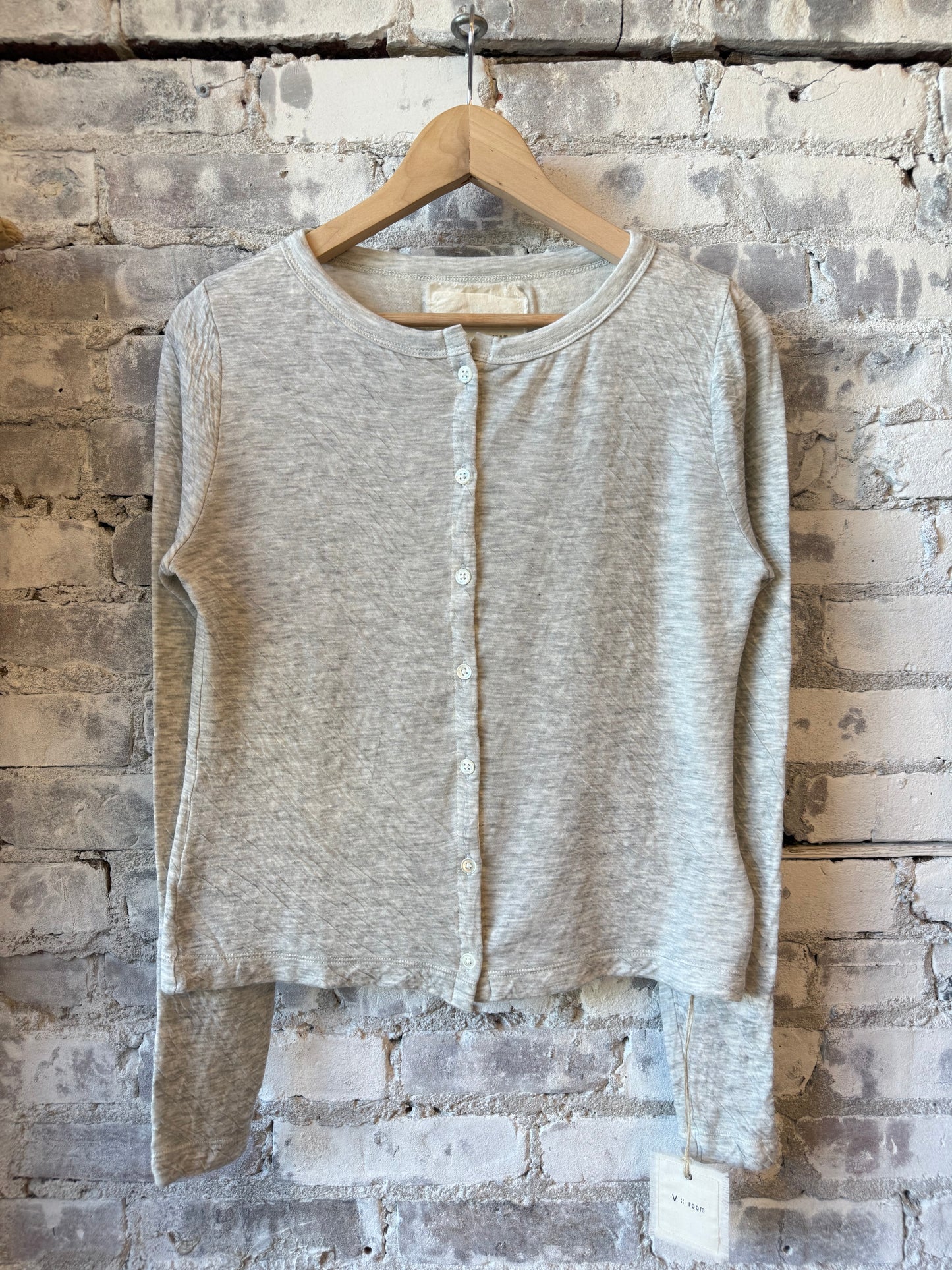 Melange Double-Face Cardigan - Heather Grey