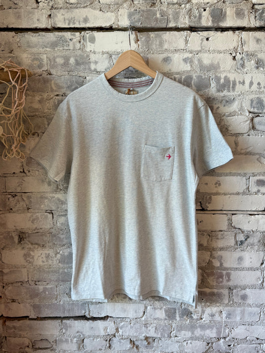 Ringspun Pocket Tee - Ice Blue Heather