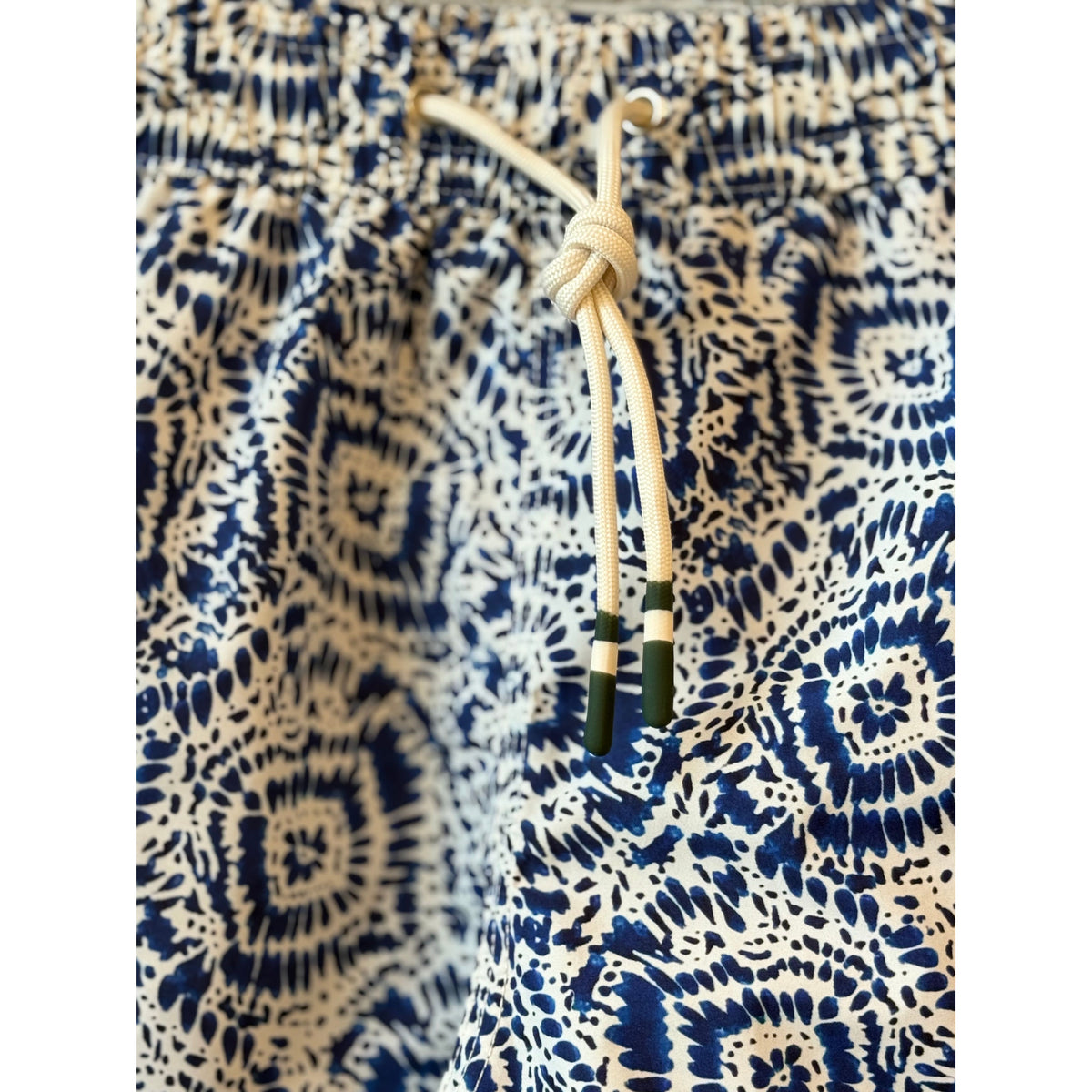 Hartford Men's Nylon Woven Swimshort - Indigo/Cream Dim Gray