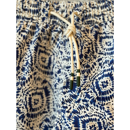 Hartford Men's Nylon Woven Swimshort - Indigo/Cream Dim Gray
