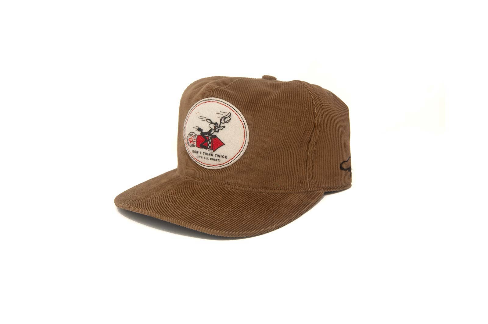 The Ampal Creative DON'T THINK TWICE CORD Snapback - Brown White Smoke