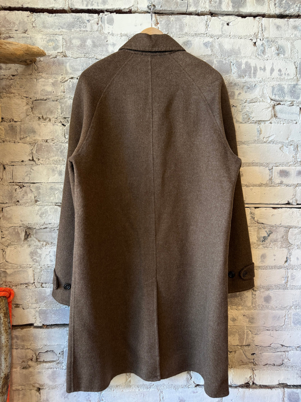 Hartford Men's Graig Woven Coat in Nut color, stylish men's coat with textured woven fabric, front pockets, and classic collar.