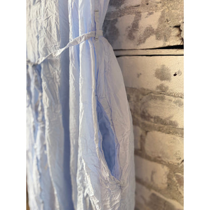 Washed Cotton Crinkle Dress – Light Blue - DUNE + SALT