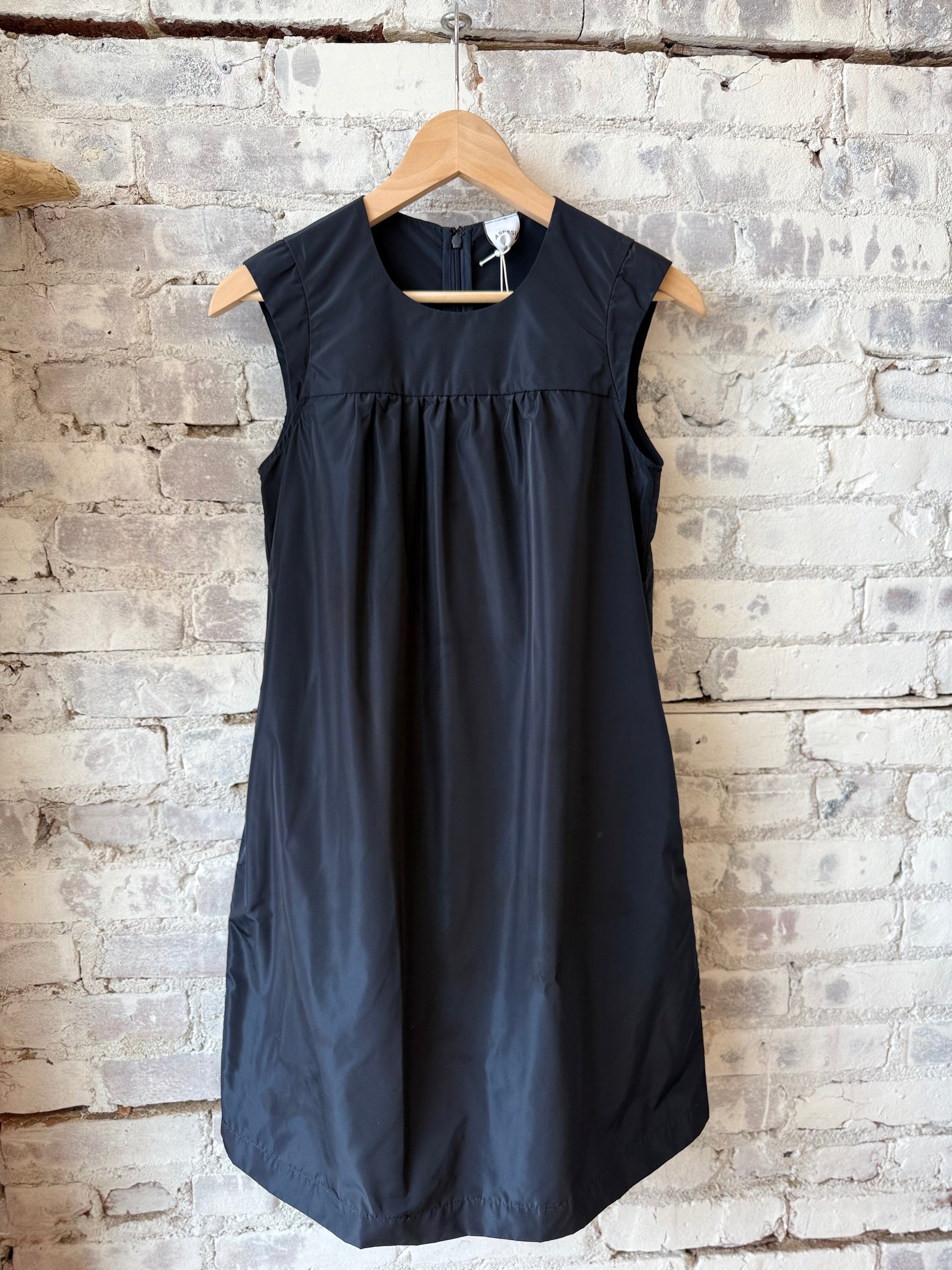 Tech Polyester Dress - Blue/Black - DUNE + SALT
