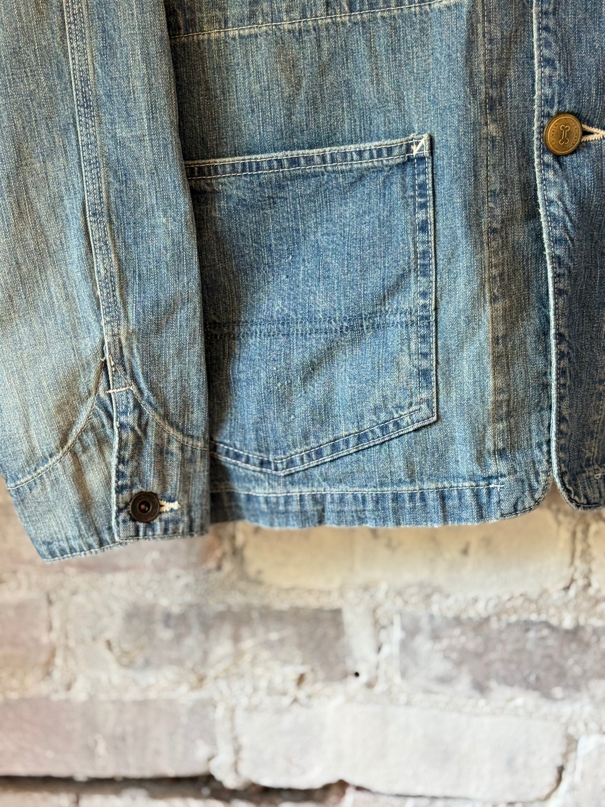 Unisex 11oz Selvedge Denim Short Chore Jacket - DUNE + SALT