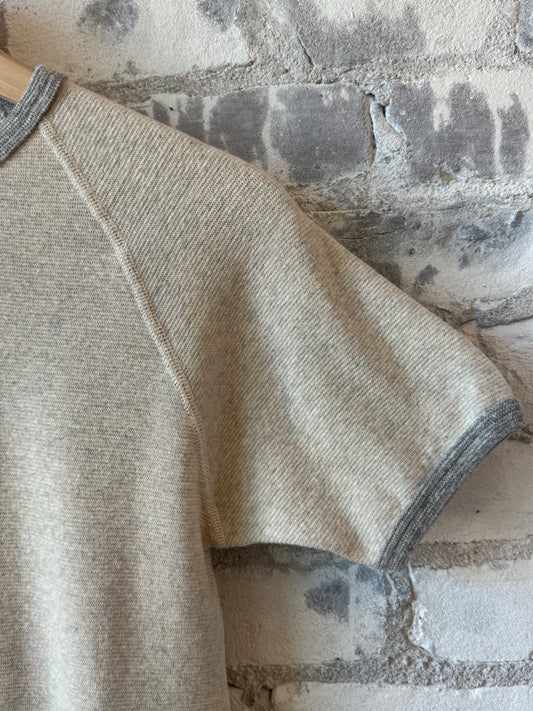 Kepani Raffy Crew Neck SS Sweatshirt - Oatmeal Dark Gray
