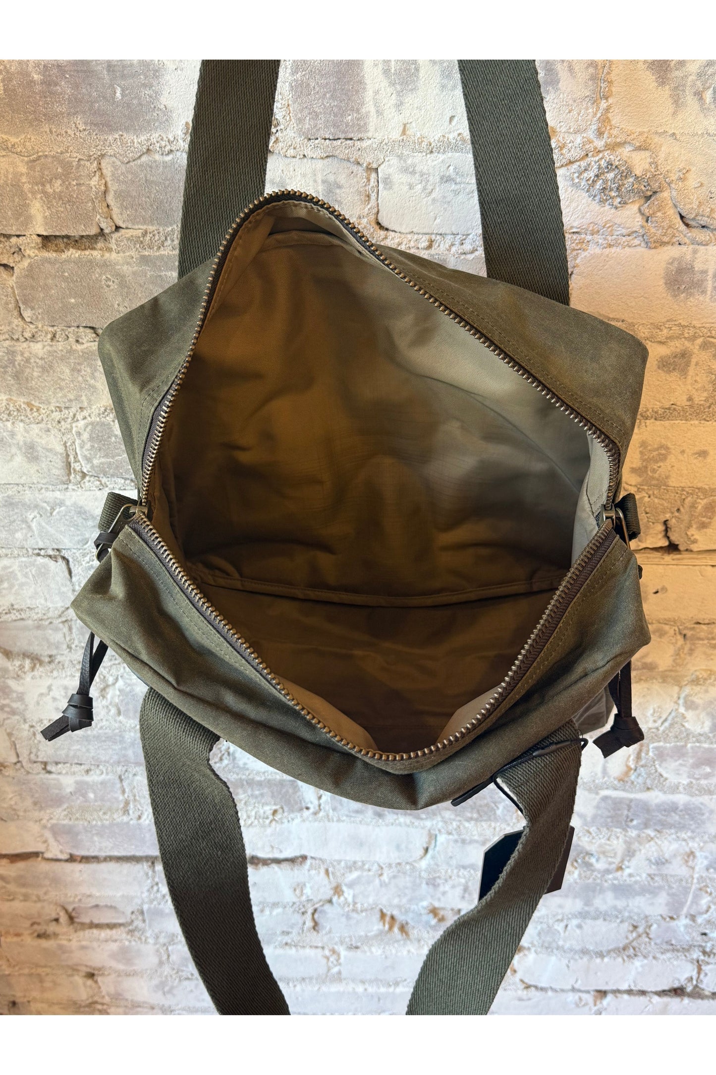 Tin Cloth Zipper Tote Bag - Otter Green - DUNE + SALT