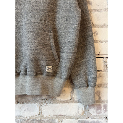 Men's gray Kepani Manchester 2 pullover hoodie with front pocket and drawstring hood, casual and comfortable for everyday wear.