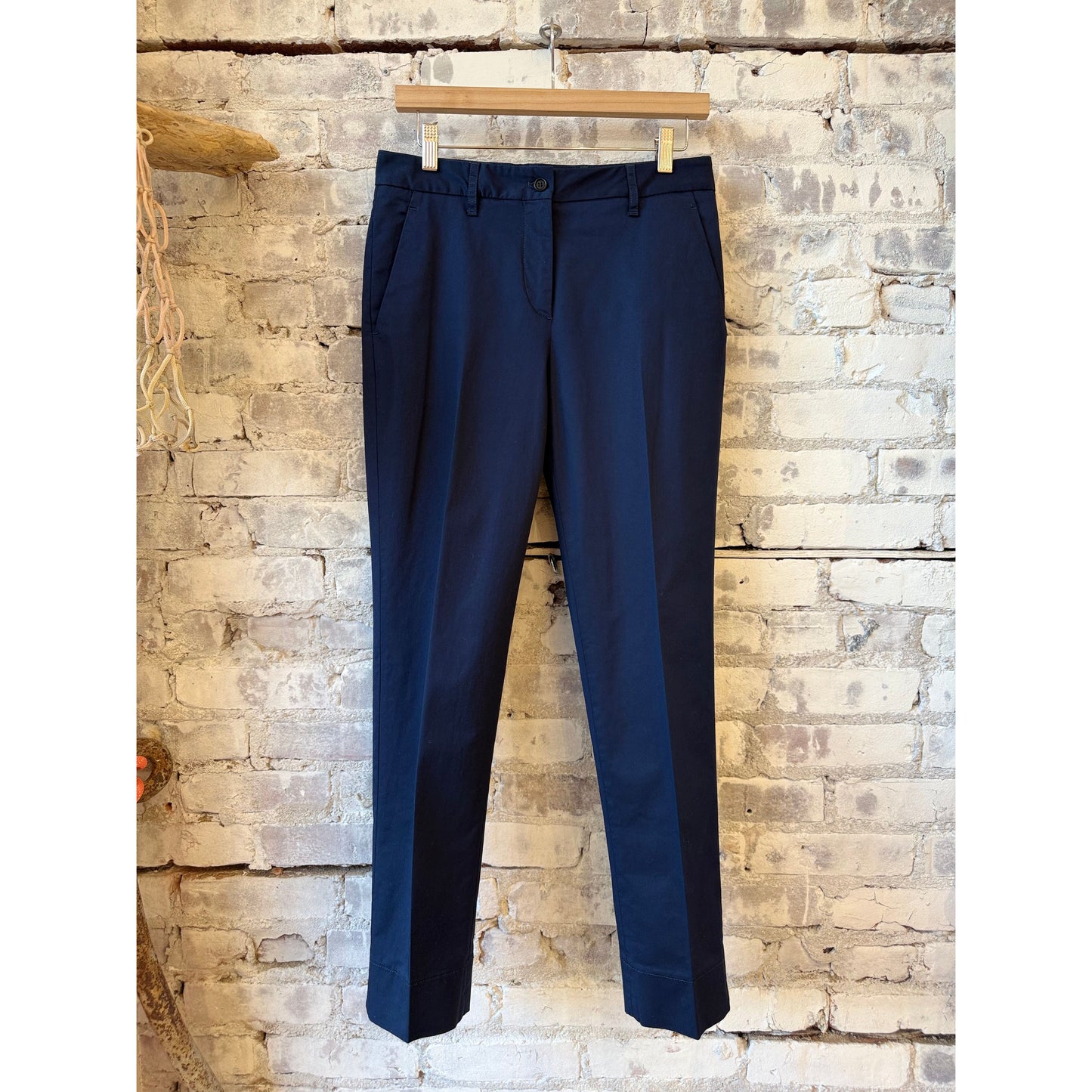 Stretch Cotton Twill Trousers - Navy - DUNE + SALT