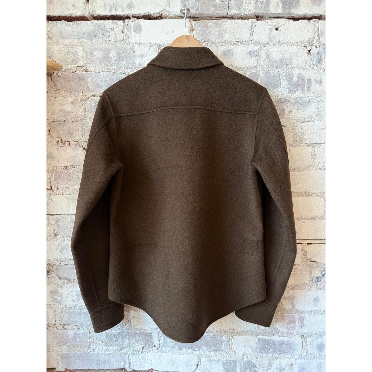 Aspesi Double Face Wool Shirt Jacket - Brown Dark Slate Gray